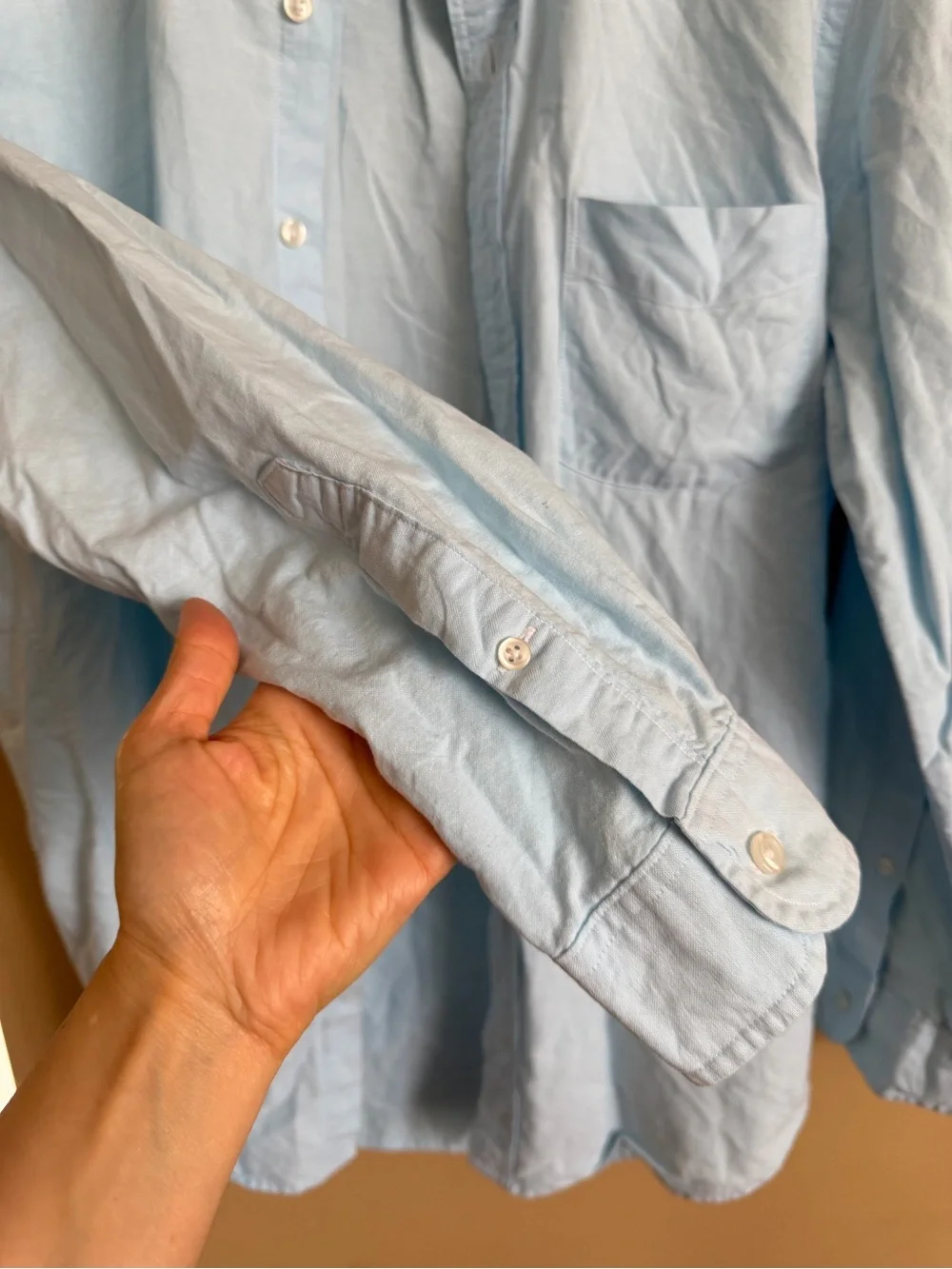 J.Crew Men’s Light Blue Long-Sleeve Oxford Button-Down Shirt Size M
